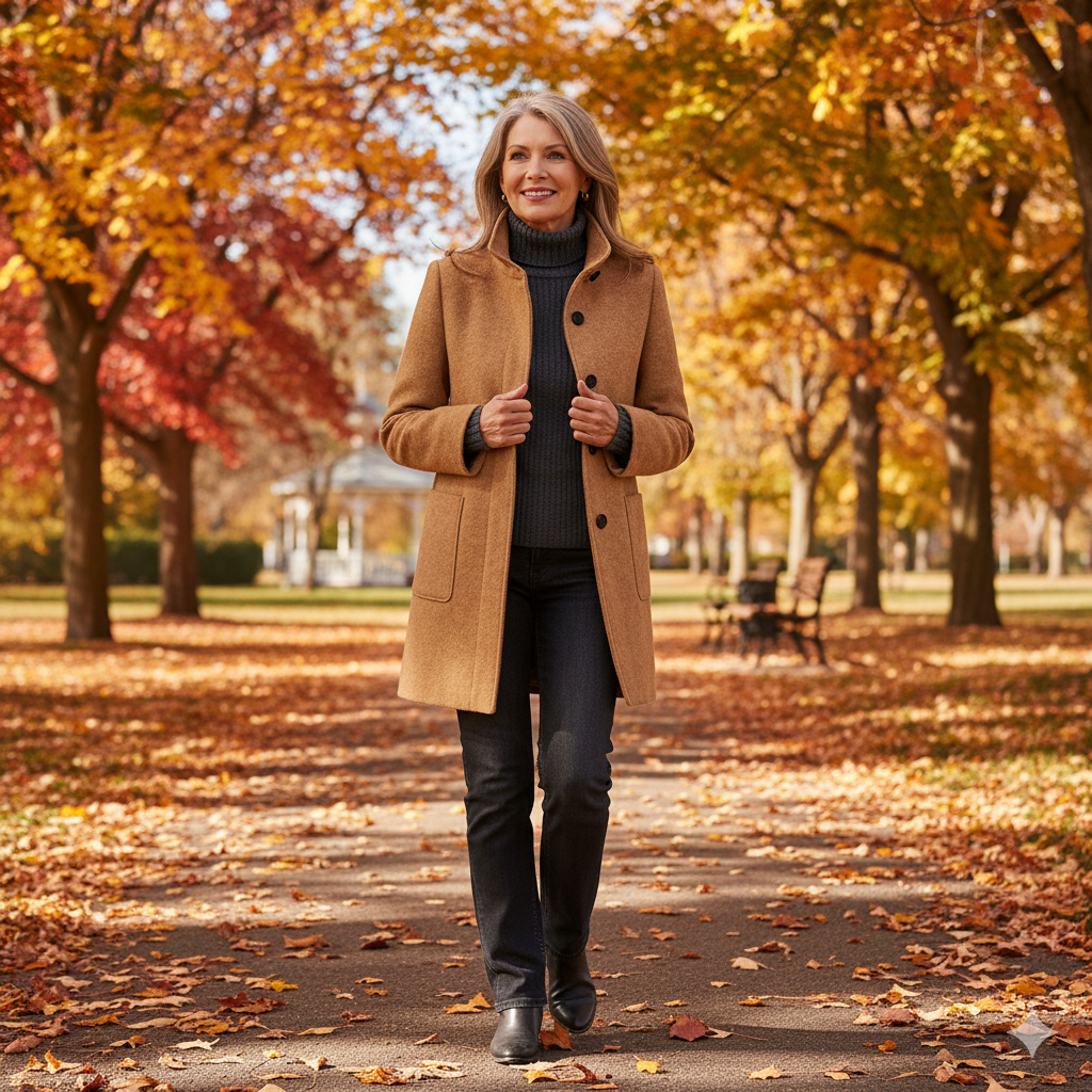 Victoria | Ladies Coat with High Collar